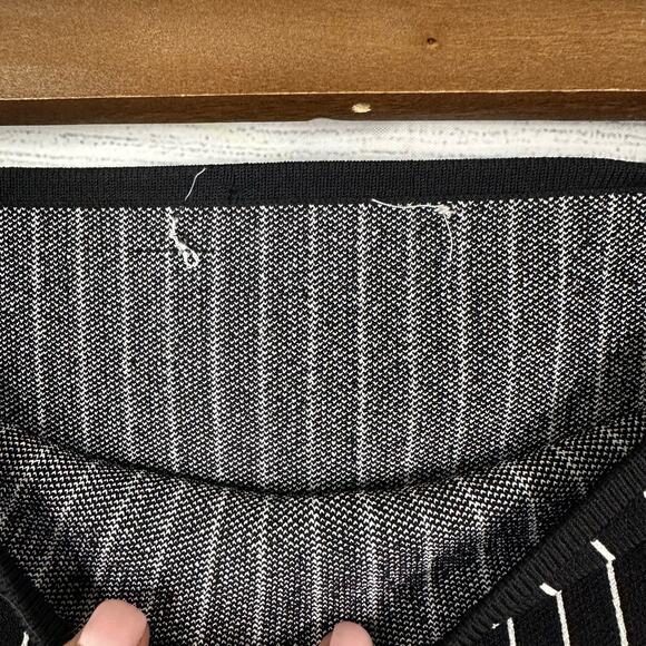Alexander Wang Womens Size Medium Striped Pencil Skirt Stretch Black White - Picture 4 of 4